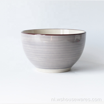 Nordic Styles Hand Printing Rice Noodle Ceramic Bowls